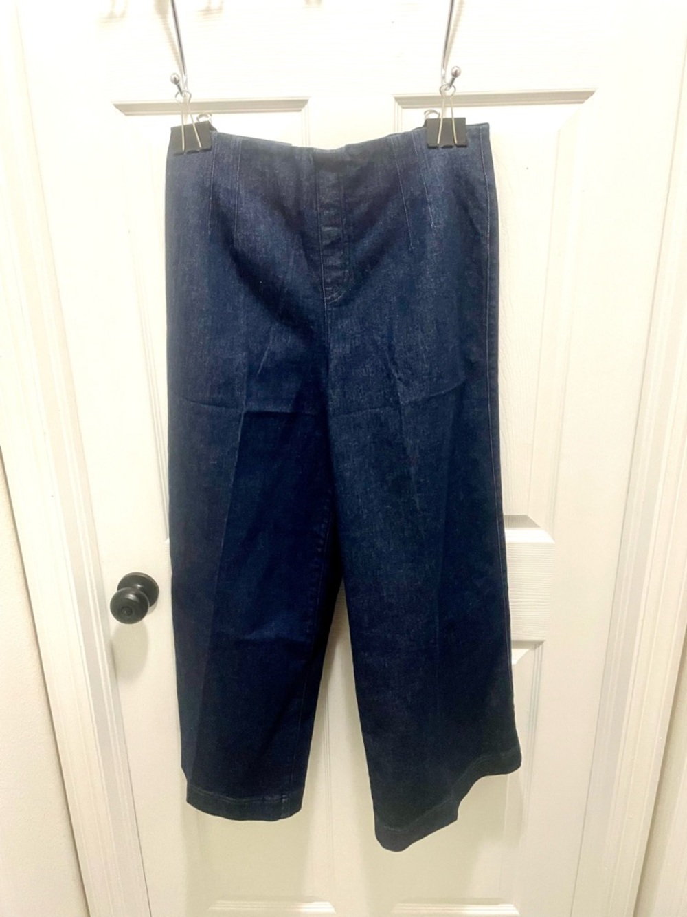 SPANX Zero Waistband-
Cropped Wide Leg Jeans-
20808R-
Raw Indigo-
XL-
NWT